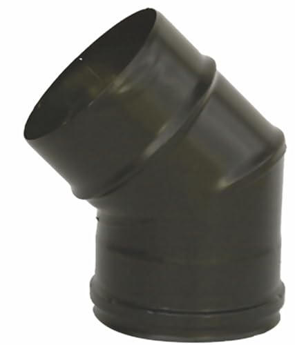Curva a 45° in Acciaio Inox AISI 316 SP 5/10 Verniciato per Sistemi di Scarico – Stufe a Pellet - Caldaie a Condensazione - Diametro 80 mm