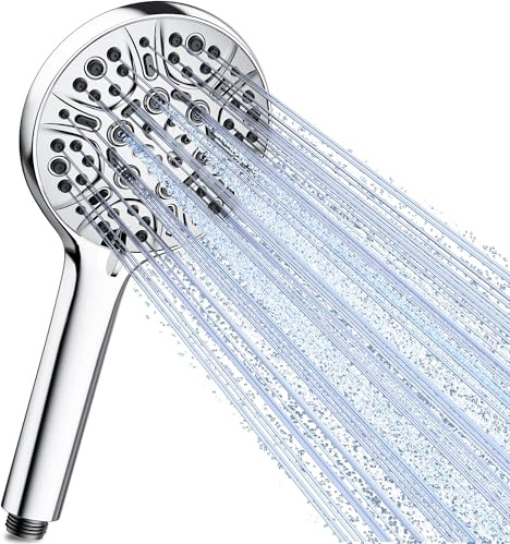 Magichome Pro High Pressure Shower Head with 9 Spray Modes, Bathroom Large Powerful Chrome Showerhead for Low Water Pressure