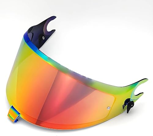 YOFAB Visiere Casque Moto pour Shark Spartan GT, Casque Moto Pare-Vent Casque Lentille, Remplacement de Visière de Lentille de Casque de Bouclier de Vent de Moto,C Red