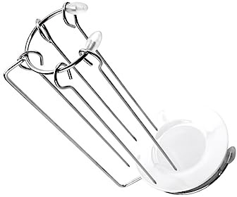 BAZEITFLOW Perchero Colgante para Brochetas de Barbacoa Acero Inoxidable 5 Pinchos para Asar Kebabs en Exteriores Camping Picnic Fácil Limpieza