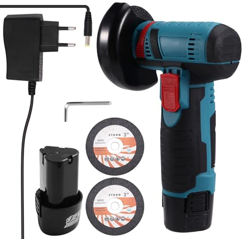 Jooehyer Mini Smerigliatrice Angolare Mini Macchina per Lucidatura da Taglio Ricaricabile per Uso Domestico Smerigliatrice Elettrica Manuale Macchina per Lucidatura Spina UE