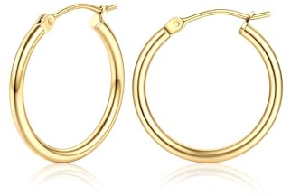 Chriscoco Orecchini Cerchio Argento 925 Ipoallergenico Grandi Orecchini Cerchio Oro Placcato 14K per Donna 15/20/25/30/40/50/60/70MM