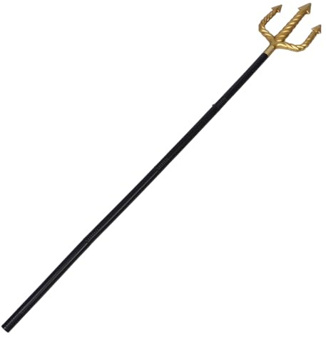 Yardwe Halloween Forcone Demone in Plastica Leggera Accessorio Costume con Finitura Dorata per Cosplay Masquerade e Party Tema