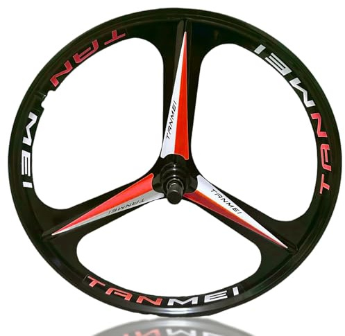 26/27,5/29Zoll Mountainbike Magnesiumlegierung Laufradsatz 3-Speichen Vorder- Und Hinterrad 100/135mm Scheibenbremsnaben Für 6-9-Gang-Freilauf(Black-red,29'' Rear)