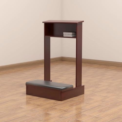 Inginocchiatoio Da Preghiera Panca Da Preghiera In Legno Panca Da Meditazione Per Inginocchiarsi Sgabello Da Preghiera Con Cuscino Morbido Sedia Di Preghiera Per La Casa E La Chiesa(Brown)