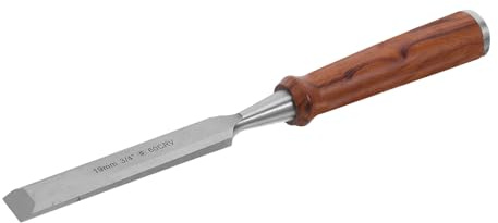 Ipetboom Ciseau à Bois Plat pour Sculpture et Restauration Manche Traversant pour Précision Outil de Sculpture Polyvalent avec Étui de Rangement pour Artisans et Menuisiers