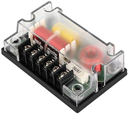 Divisore di frequenza audio per auto a 2 vie, filtro audio per altoparlanti, trasmissione del segnale di alta qualità per un suono migliorato, materiale ABS resistente con
