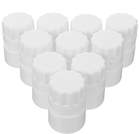 BIUDECO Set da 10 Flaconi Porta Compresse in Plastica Pet da 20 G, Contenitori per Pillole Resistenti All’usura, Bottiglie Vuote per Stoccaggio Farmaci Sicuro, per Uso Domestico e Viaggi