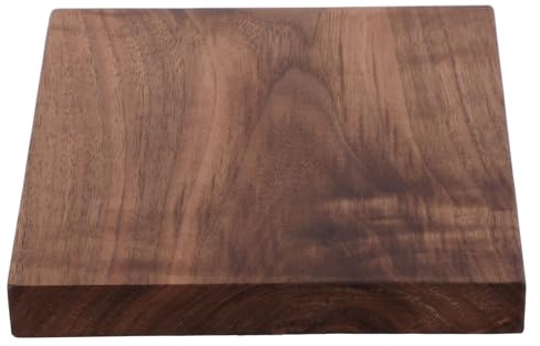 WOONEKY Panneau en Noyer Brut 15x15x2 Cm Planche de Bois Dur Non Finition pour Gravure et Bricolage, Bois Décoratif Naturel pour Étagères, Décoration Intérieure et Travaux Manuels
