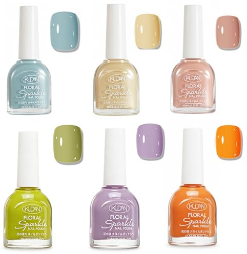 Juego De 6 Esmalte De Uñas Color Liso, Secado Rápido Y Duradero Esmalte-de-uñas Set Regular Nail Polish No Uv Lamp Nail Polish Set Art Un Der Party And Festival