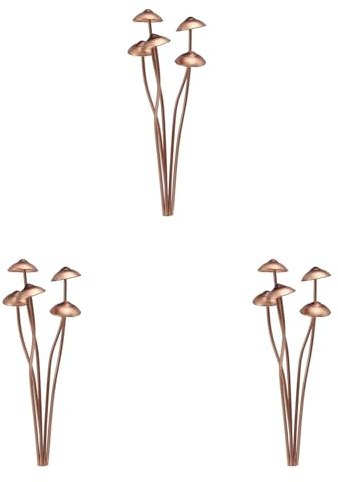 Aisuoka 3X Mushroom Metal Decorative Garden Stakes Perfect for Outdoor Spring Decor and Adding to Your Metal Flowers