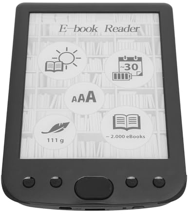 Sxhlseller 6-Zoll-Tintenbildschirm-eReader |Tragbarer E-Book-Reader mit Touchscreen, 8G-Speicher, 2500-mAh- für PDF EPUB TXT MOBI