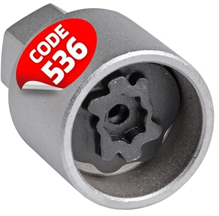 SW-Stahl 02383L-16 Felgenschloss Adapter 536 für VW - Radsicherung | Felgenschloss Schlüssel für VW ab 2012 - Felgensicherung Ausdreher zum Lösen der Radsicherungsschrauben - Cr-V Stahl