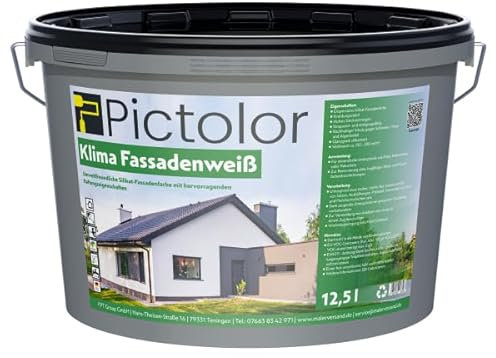 Malerversand Pictolor Klima-Fassadenweiß 12,5 Liter
