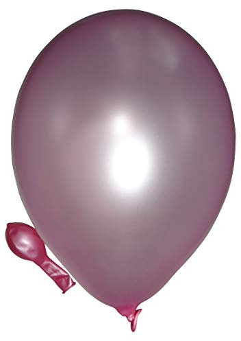 Ballonheld 50 große Premium Luftballons 100% Bio, Freie Farbwahl 40 Farben 27cm Durchmesser, heliumgeeignet, für Party, Geburtstag, Feiern (metallic rosa)