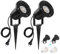 SanGlory 2 Pack Lampe de Jardin à LED GU10 Projecteur de Jardin, Éclairage de Jardin avec Piquet, Spots LED Extérieur, Lumière de Pelouse, 7W, 800LM, Étanche IP65, Blanc Chaud 3000K