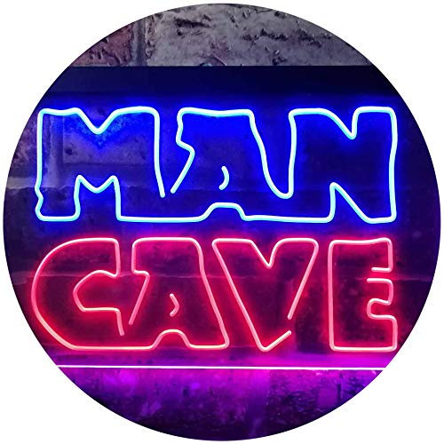 ADVPRO Man Cave Garage Display Dual Color LED Barlicht Neonlicht Lichtwerbung Neon Sign Blau & Rot 300 x 210mm st6s32-i3127-br