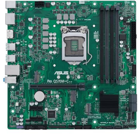 ASUS Pro H610M-C CSM Motherboard mATX, Intel H610, LGA1700, DDR5, PCI 5.0, Intel LAN 1Gb, Realtek 7.1 Surround, 1xM.2, 4xSATA 6GB/s, USB 3.2 Gen 2, ASUS Control Center Express, Black