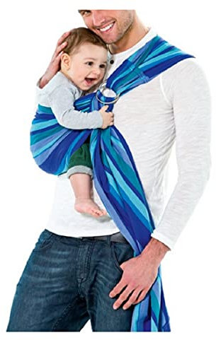 Veova Babytragetuch ohne Knoten Laguna 180 cm 0-3 Jahre bis 15 kg, blau, 600 g