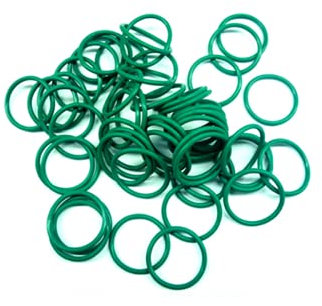 FKM Grünes Fluor-Gummi-O-Ring, hochtemperaturbeständiges Dichtungsring-Sortiment, für Lager, Pumpen, Straßenwalzen, Wasserleitungen, Ventile O-Ringe 60 x 2 mm (50 Stück in einem Beutel)