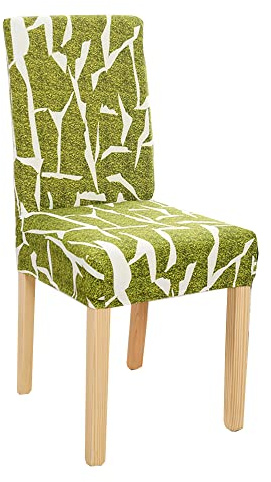FANSU Chair Covers for Dining Chairs, Chair Covers High Back Printing Chair Covers 1/2/4/6 Pcs, Washable Removable Chair Protective Covers for Wedding Hotel Party (green,4 pcs)