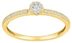 JC Trauringe Damenring Solitär-Ring 585 Gelbgold Verlobungsring mit Diamanten Vorsteckring 110 016BR5 (51 (Ø 16,2 mm), 0.16)