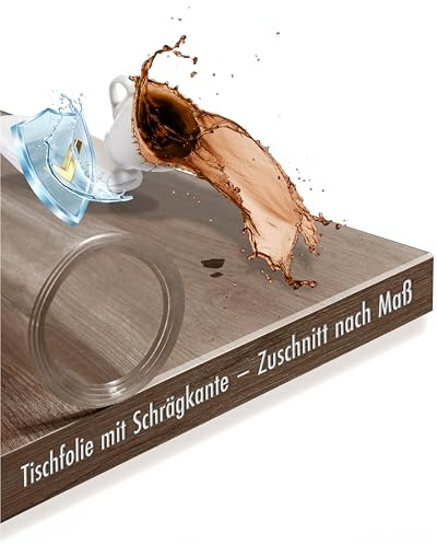 TEXMAXX pellicola trasparente per tavolo 2mm con bordo smussato - protezione tavolo pvc varie misure dimensioni - pellicolatavolo trasparente - 85 cm x 50 cm
