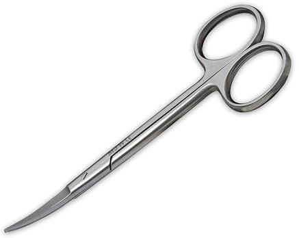 MJW Professionelle Iris schere aus Edelstahl Verwendet als Bart, Ohren, Nasenhaar Schere, Nagelhaut Schneide und Bastel Schere Mit Prazisem Backenschneiden Gebogenen Enden