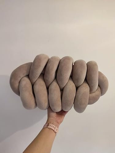 Knotenkissen, Beige Knotenkissen, Beige Kissen, Moderne Knotenkissen, Beige Knotenkissen, Knotenkissen, Beige Flachkissen, Zierkissen