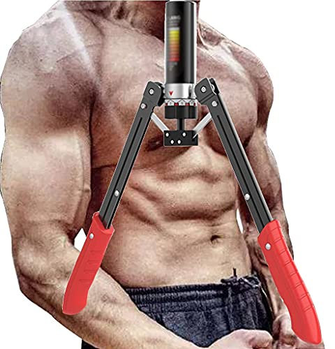 Power Twister Arm Trainer, verstellbar 22-661lbs, Home Chest Expander, Home Fitness Equipment Bar for Men and Women, Shoulder Muscle Training (Color : Black+Red, Size : 22-661lbs)