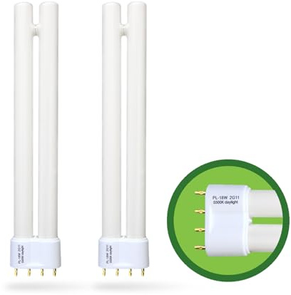 Dameiol 2Pack PL18-B-FFP 18W Replacement for OttLite T18330 T186C0 T40112 Fluorescent Light Bulb,18W Fluorescent Light Bulbs Tpye B,930lm,5500K Bright Natural Daylight,2G11 Base