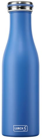 Isolier-Flasche Edelstahl 0,5l azur