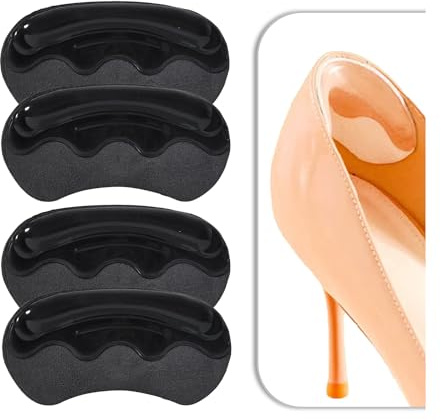 VivoFoot 2 paia di cuscinetti antiscivolo per tallone, per scarpe troppo grandi, fodere per tallone in gel e riempitivi per scarpe larghe, inserti autoadesivi sul retro del tallone, protezioni per