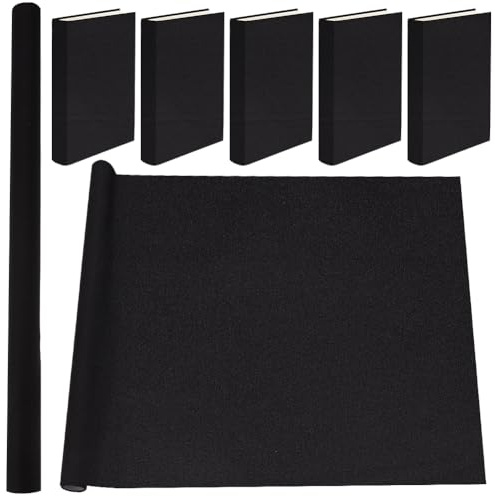 craspire 43 x 16.5 Zoll Buchtuch Zum Buchbinden Schwarzer Matter Stoff Buchumschlag Notizbuchumschläge Buchumschlagschutz Buchbindezubehör Für Alaun Scrapbooking Archivumschlagschutz