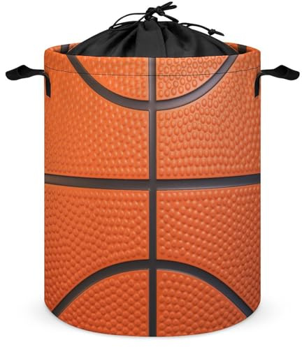 Basketball-Wäschekorb, Sportball-Wäschekorb mit Deckel, zusammenklappbarer Wäschekorb, Schmutzwäschekorb, Badezimmer-Organizer und -Aufbewahrung