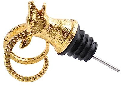 Cabilock Antelope Head Wine Pourer Animal Wine Aerator for Bar Party Restaurant Use Creative Bottle Stopper