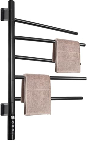 Radiateur de salle de bain électrique avec barre chauffante - Chauffage mural - Cinq bras pivotants - Fonctionnalité durable - Excellente sécurité - Structure rotative - Économie d'énergie