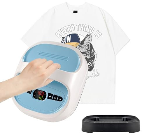Transferpresse, Mini Heat Press Maschine für T-Shirts, 540 W Tragbare Bügelpresse 21×24 cm mit LCD-Display, Temperatur 0–250 °C & Timer, DIY Bügelpresse für Taschen, Mousepads, Heat Transfer Projekte
