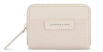 Kapten & Son Geldbörse Damen | Bergen Pro Wallet Small Sandstone | Portemonnaie Damen Klein Beige | Geldbeutel mit 8 Kartenfächern & Kleingeldfach | 9,5x11,5X 3,5 cm