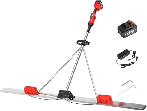 Rascador eléctrico de hormigón de 150 cm/180 cm, juego de vibración, herramienta de procesamiento de hormigón, velocidad ajustable de 6000 rpm, tabla vibratoria, nivelación de bordes (1,5 m, 2