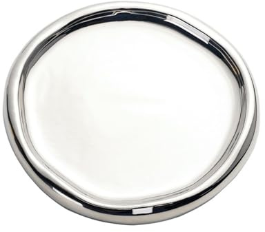 Rétro Nuages Mignon Céramique Blanche Créative Irrégulière Assiette à Bijoux Rond