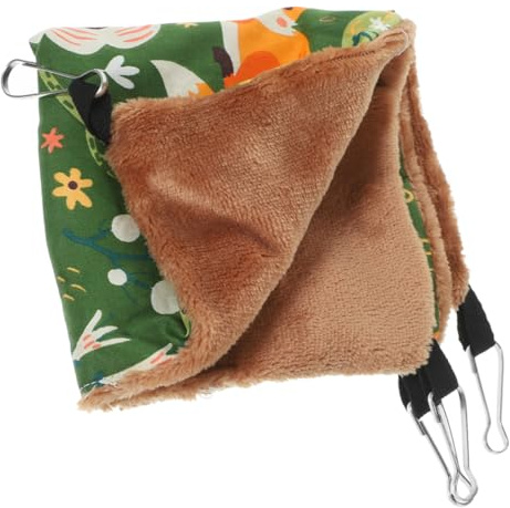 BESTonZON Hamac Double Couche Lit Suspendu Chaud pour Hamster et en Coton Accessoire Confortable pour Repos et Détente en Cage pour Petits Animaux