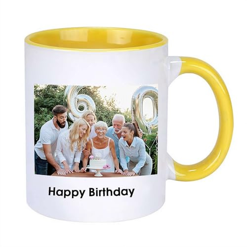 Tazza da caffè personalizzata, tazza in ceramica con testo o logo, regalo personalizzato con nome dell'immagine, per uomini e donne, lavabile in lavastoviglie e adatta al microonde