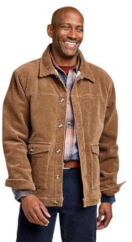Pegasus Men's Sherpa Lined Cord Jacket with Soft Fleece Lining Fawn XL
