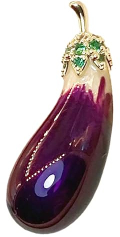 MUCKLILY Broche Épingle Aubergine Accessoire Costume Élégant pour Vêtements Femme Épingle Sûreté pour Fermer Décolleté et Prévenir le Regard pour Manteaux Pulls et Chemises