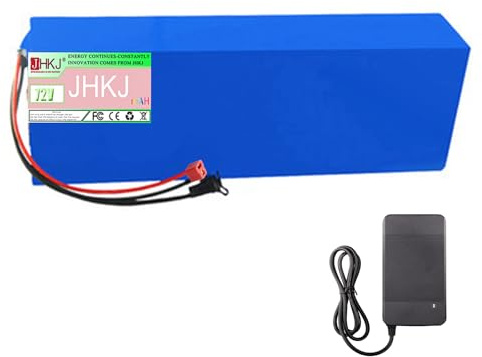 JHKJ Batería de Iones de Litio de 72 V, 20 Ah, 25 Ah, 30 Ah, 35 Ah, 40 Ah, 45 Ah y 50 Ah, Recargable para Motocicleta.,T Plug,72V 50Ah