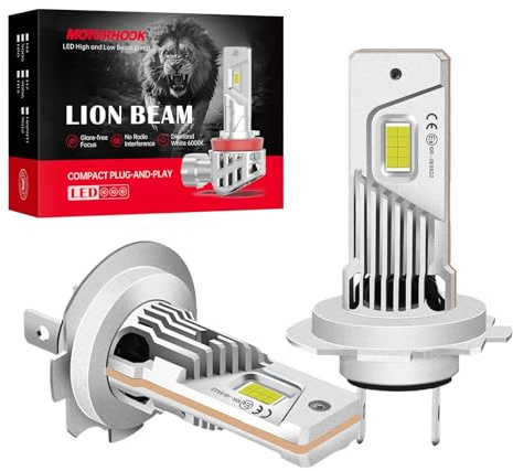 NUROTA H7 Halogen Scheinwerferlampen 12V 55W, H7 Lampe Auto mit StVZO Zulassung,6000K Weiß, Ideal für Abblend- und Fernlicht, 2 Stück