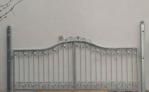 Gartentür Gartentor Einfahrtstor Pforte Metall Monaco-GT250/100R Riegel Feuer verzinkt 250 cm Breite P.-Set 60 250 cm 2.5m Doppelflügeltor