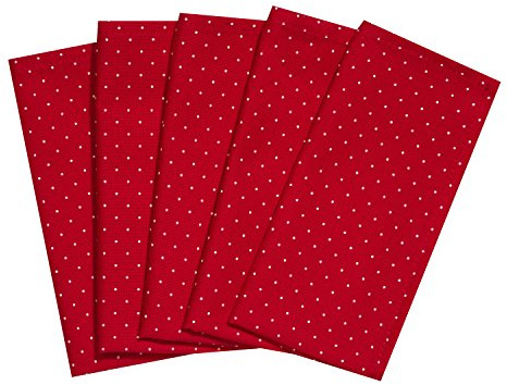 Taschentücher aus Stoff, waschbare, wiederverwendbare Öko Stoff-Taschentücher aus Baumwolle, 5 Taschentücher - Made in Germany (Erdbeeren)