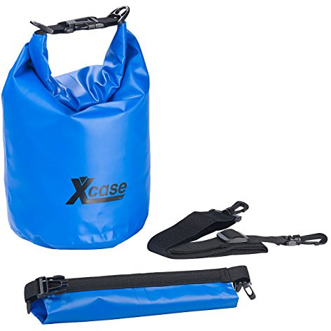 Xcase Bags wasserdicht: Wasserdichter Packsack, strapazierfähige Industrie-Plane, 5 l, blau (Trockentasche, Packrolle, Sack)